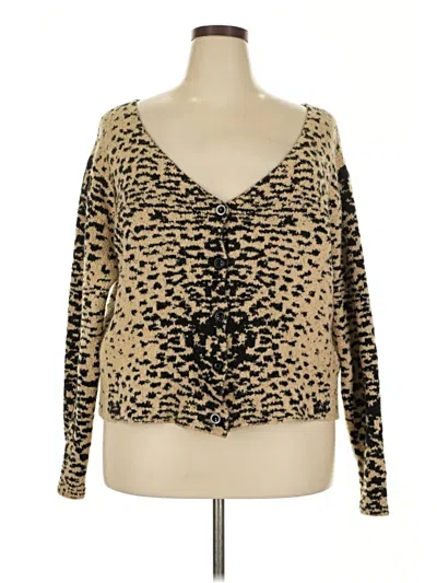 Pre-owned Fashion Nova Cardigan Sweater In Brown