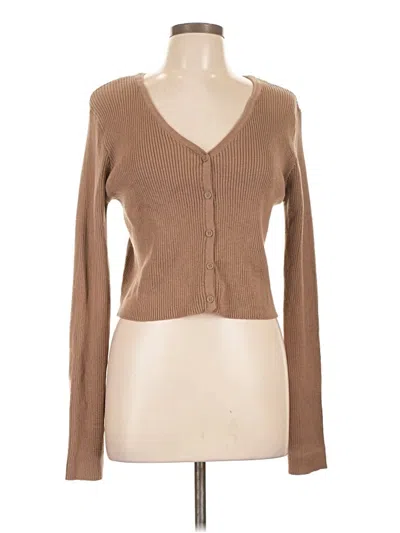 Pre-owned Fashion Nova Cardigan Sweater In Brown