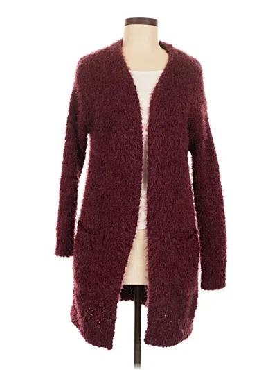 Pre-owned Fashion Nova Cardigan Sweater In Burgundy
