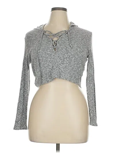 Pre-owned Fashion Nova Cardigan Sweater In Gray