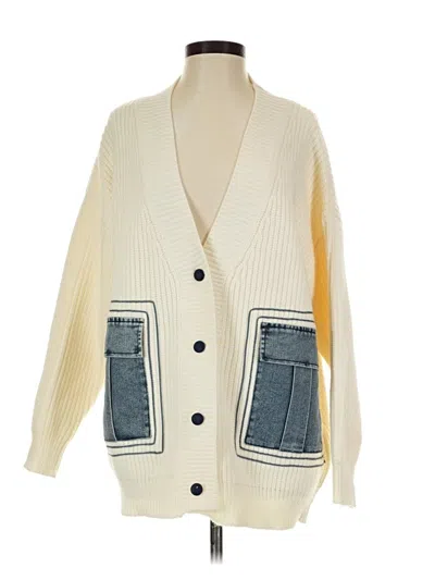 Pre-owned Fashion Nova Cardigan Sweater In Ivory