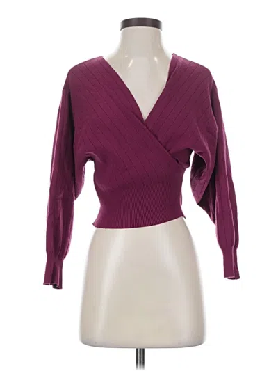 Pre-owned Fashion Nova Cardigan Sweater In Purple