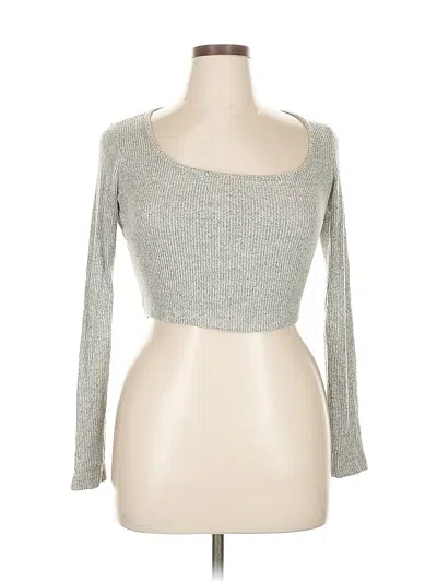 Pre-owned Fashion Nova Cardigan Sweater In Silver