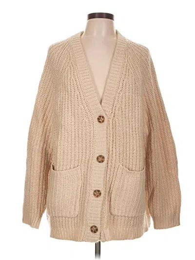 Pre-owned Fashion Nova Cardigan Sweater In Tan