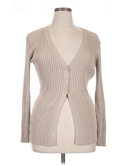 Pre-owned Fashion Nova Cardigan Sweater In Tan