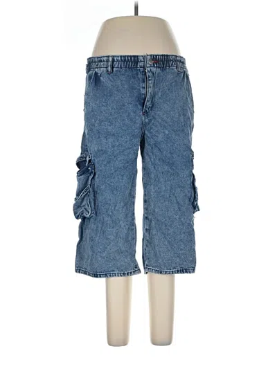 Pre-owned Fashion Nova Cargo Pants In Blue
