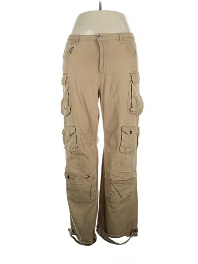 Pre-owned Fashion Nova Cargo Pants In Tan