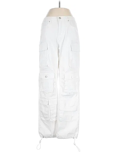 Pre-owned Fashion Nova Cargo Pants In White
