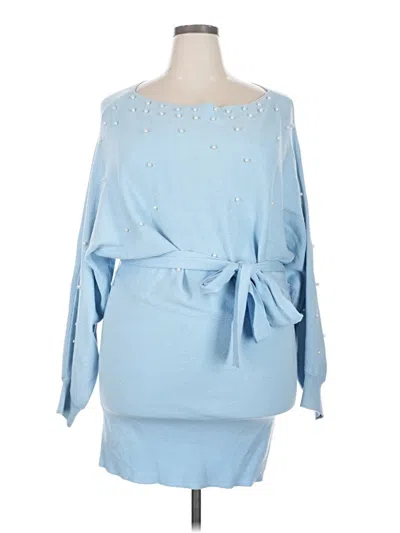 Pre-owned Fashion Nova Casual Dress In Blue