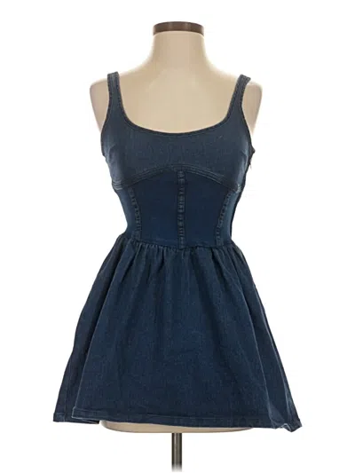 Pre-owned Fashion Nova Casual Dress In Blue