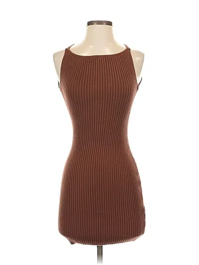 Pre-owned Fashion Nova Casual Dress In Brown