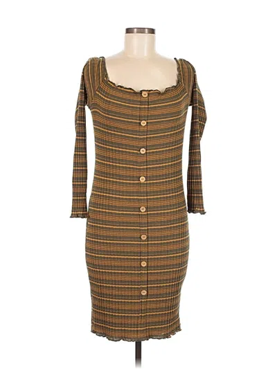 Pre-owned Fashion Nova Casual Dress In Brown