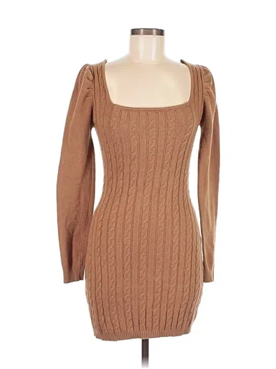 Pre-owned Fashion Nova Casual Dress In Brown