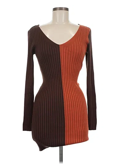 Pre-owned Fashion Nova Casual Dress In Brown