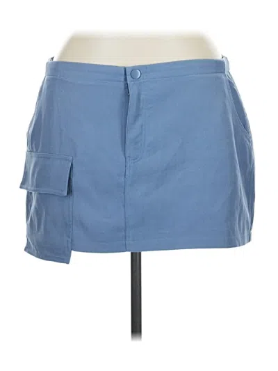 Pre-owned Fashion Nova Casual Skirt In Blue
