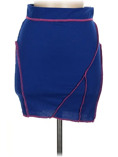 Pre-owned Fashion Nova Casual Skirt In Blue