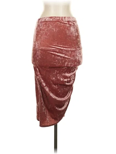 Pre-owned Fashion Nova Casual Skirt In Burgundy