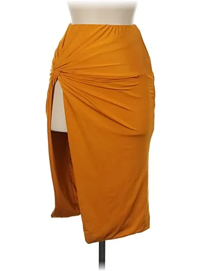 Pre-owned Fashion Nova Casual Skirt In Orange