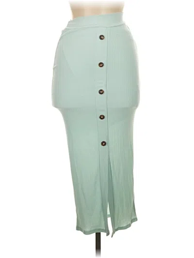 Pre-owned Fashion Nova Casual Skirt In Teal