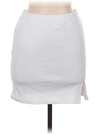 Pre-owned Fashion Nova Casual Skirt In White