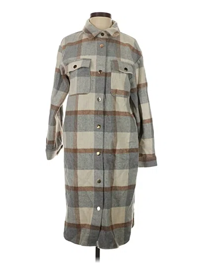 Pre-owned Fashion Nova Coat In Gray