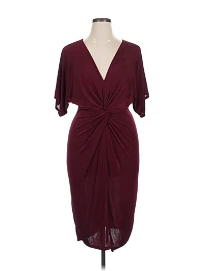 Pre-owned Fashion Nova Cocktail Dress In Burgundy