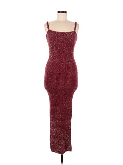 Pre-owned Fashion Nova Cocktail Dress In Burgundy