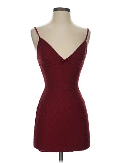 Pre-owned Fashion Nova Cocktail Dress In Burgundy