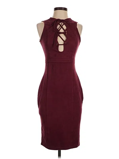 Pre-owned Fashion Nova Cocktail Dress In Burgundy