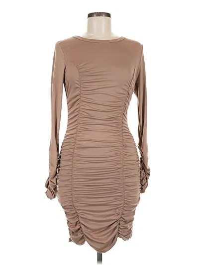 Pre-owned Fashion Nova Cocktail Dress In Tan