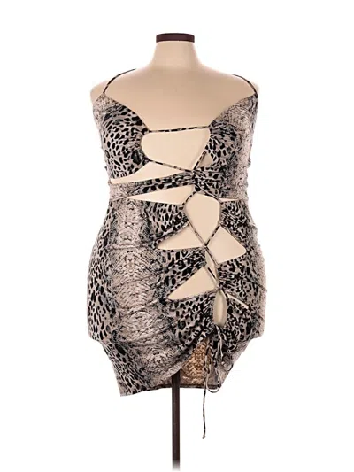 Fashion Nova Cocktail Dress In Tan