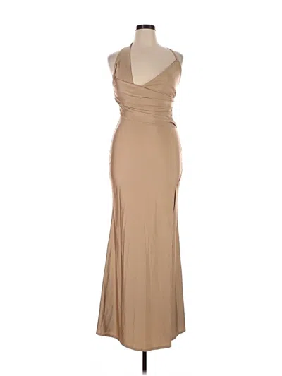 Fashion Nova Cocktail Dress In Tan
