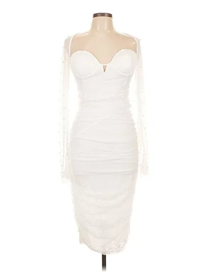 Pre-owned Fashion Nova Cocktail Dress In White