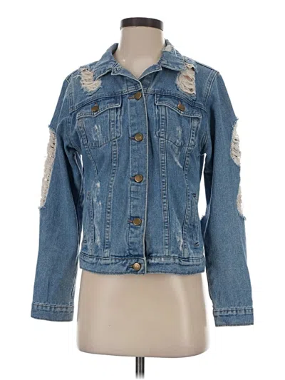 Pre-owned Fashion Nova Denim Jacket In Blue