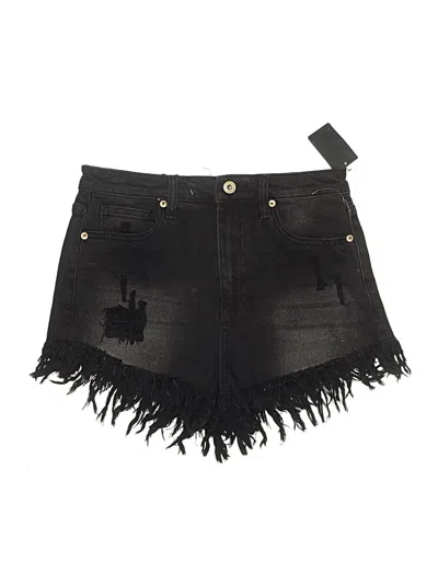 Fashion Nova Denim Shorts In Black