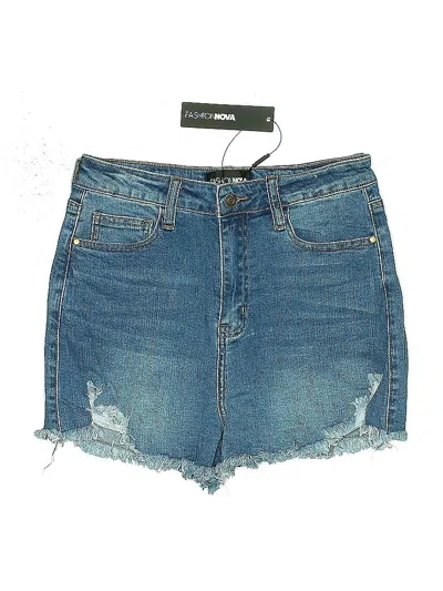 Pre-owned Fashion Nova Denim Shorts In Blue