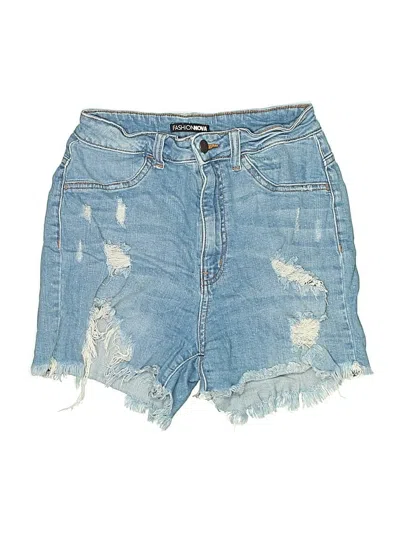 Pre-owned Fashion Nova Denim Shorts In Blue