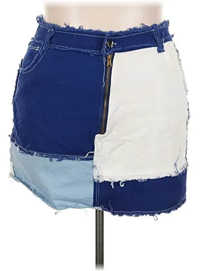 Fashion Nova Denim Skirt In Blue