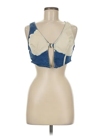 Pre-owned Fashion Nova Denim Vest In Blue