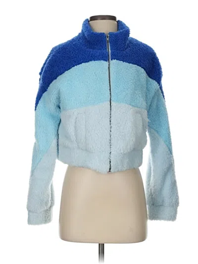 Pre-owned Fashion Nova Faux Fur Jacket In Blue