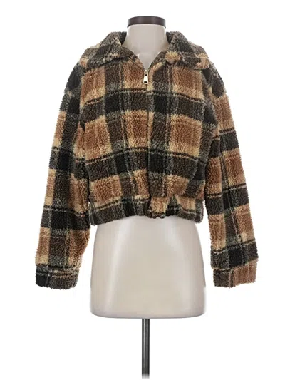 Pre-owned Fashion Nova Faux Fur Jacket In Brown