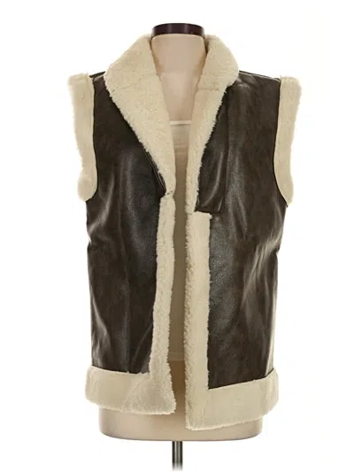 Fashion Nova Faux Fur Vest In Brown