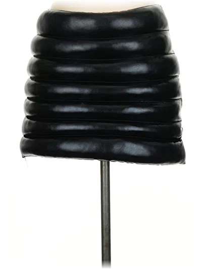 Pre-owned Fashion Nova Faux Leather Skirt In Black