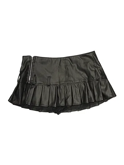 Pre-owned Fashion Nova Faux Leather Skirt In Black