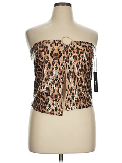 Fashion Nova Faux Leather Skirt In Brown