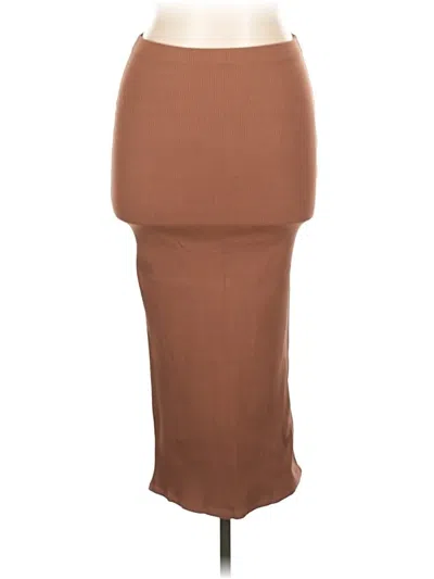 Pre-owned Fashion Nova Formal Skirt In Brown
