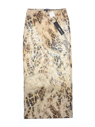 Fashion Nova Formal Skirt In Brown