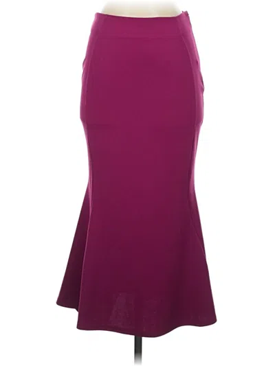 Pre-owned Fashion Nova Formal Skirt In Burgundy