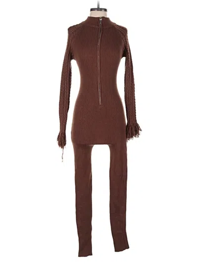 Pre-owned Fashion Nova Jumpsuit In Brown