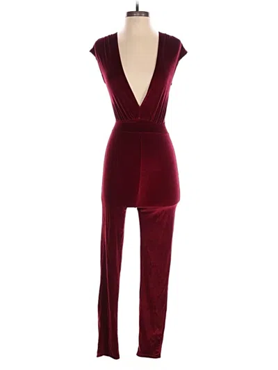 Fashion Nova Jumpsuit In Burgundy
